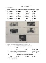 Test yourself 4 - Tiếng Anh Lớp 6